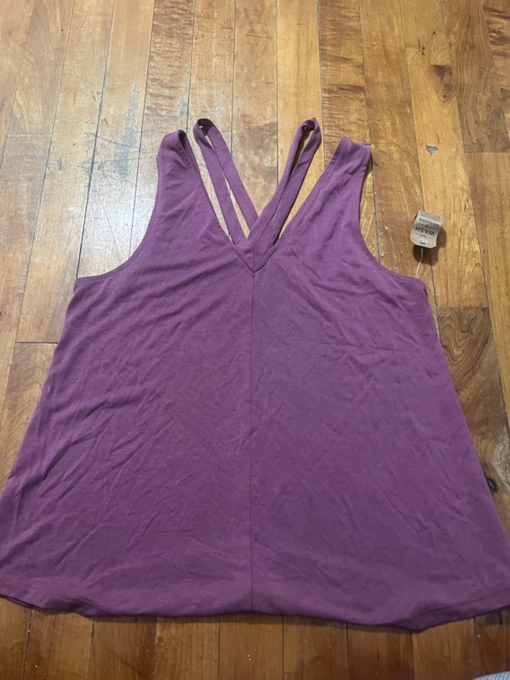 Women's Purple Sleeveless V-Neck Tank Top